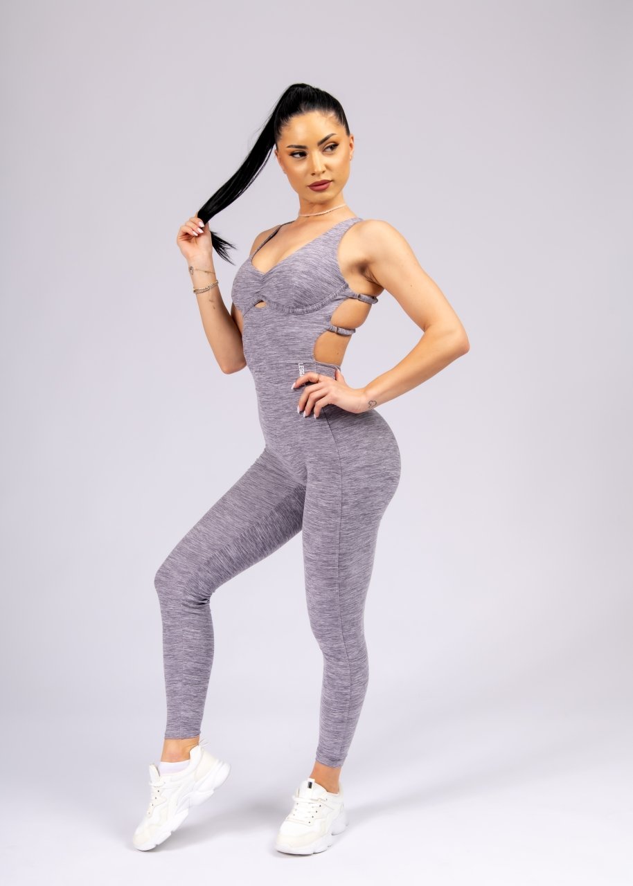Strappy Sculpt Light-Grey  Bodysuit