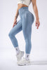 StrongLine Blue-Satin Fitness Leggings