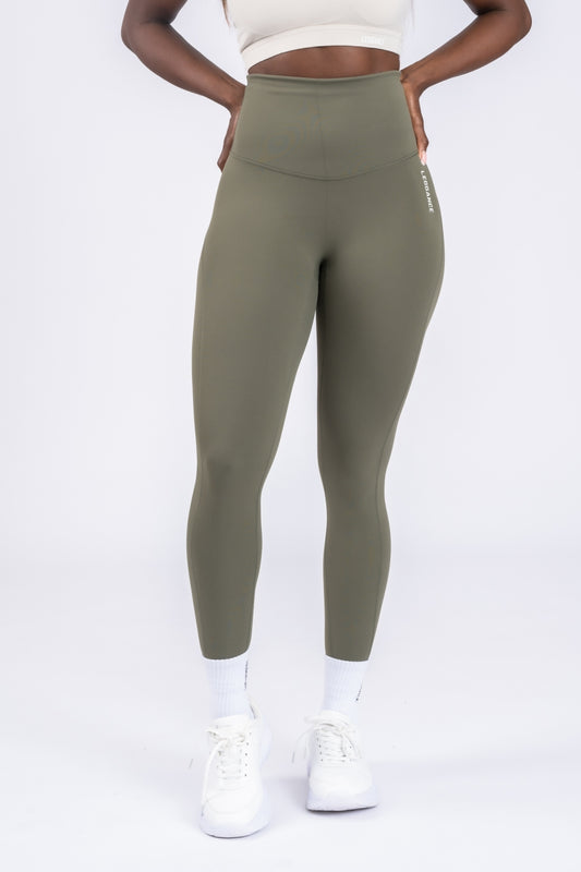 Ultra High-Waist Tarry-Green Leggings