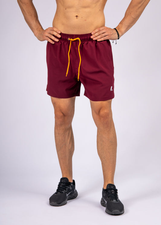 Men's Gym Shorts Active Pro Burgundy Shorts